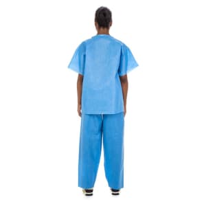 Cardinal ConvertersÂ® Scrub Pants, Medium, Blue, Disposable