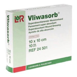 Lohmann & Rauscher VliwasorbÂ® Superabsorbent Wound Dressing, 4 x 4 Inch