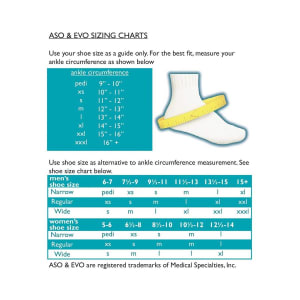 Medical Specialties ASOÂ® Low Profile Ankle Support, Medium