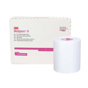 Solventum Corporation 3Mâ„¢ Mediporeâ„¢ H Cloth Medical Tape, 3 Inch x 10 Yard, White