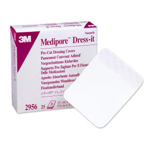 Solventum Corporation 3Mâ„¢ Medipore Cloth Dressing Retention Tape, 5-7/8 x 5-7/8 Inch, White