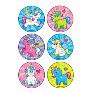 Medibadge Sticker Kids Love StickersÂ® 90 per Roll Cartoon Unicorns 2-1/2 Inch Diameter