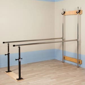 Clinton Industries Parallel Bars Stainless Steel Handrail, Folding 7 Foot X 28 X 28 to 42 Inch
