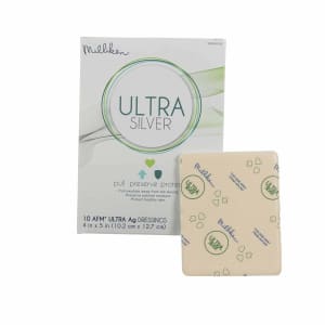 Ovik Health LLC Ultra Silver Foam Dressing, 4 x 4 Inch