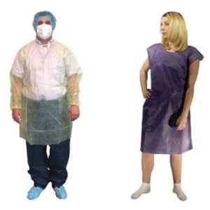 Dukal Patient Exam Gown Medium Dark Blue Disposable
