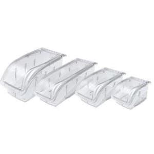 Akro-Mils Storage Bin Hang and Stack Clear Polycarbonate 3-1/4 X 4-1/8 X 5-3/8 Inch