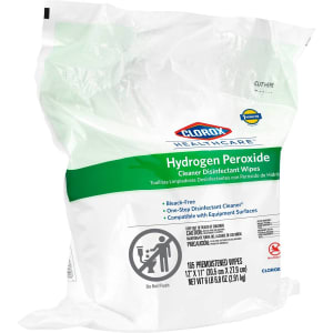 The Clorox Company Clorox HealthcareÂ® Hydrogen Peroxide Cleaner Disinfectant Wipes, Refill Pouch