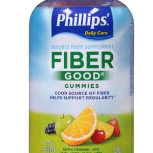 Bayer Fiber Supplement Phillips'Â® Fiber GoodÂ® Assorted Flavors Gummies 90 per Bottle 4 Gram Strength Fiber