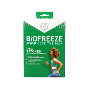 Boxout LLC BiofreezeÂ® 5% Menthol Pain Relieving Patch, Five 14 x 10 centimeter Patches