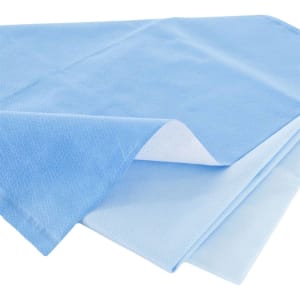 O&M Halyard Inc Sterilization Wrap QUICK CHECK* H100 White / Blue 20 X 20 Inch Dual Layer SMS Polypropylene Steam / EO Gas / Hydrogen Peroxide