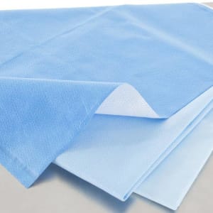 O&M Halyard Inc Sterilization Wrap QUICK CHECK* H200 White / Blue 18 X 18 Inch Dual Layer SMS Polypropylene Steam / EO Gas / Hydrogen Peroxide
