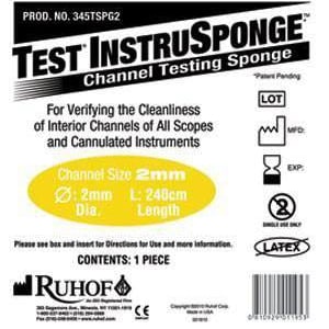 Ruhof Healthcare Channel Cleaning Verification Sponge TestÂ® InstruSpongeâ„¢ Tubular 2 mm Diameter For Flexible and Rigid Instruments