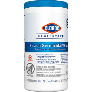The Clorox Company Clorox HealthcareÂ® Bleach Germicidal Wipes, Canister, 70 ct.