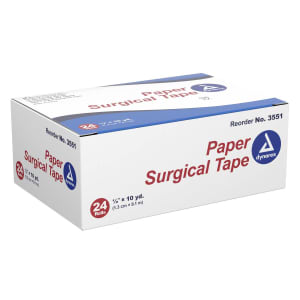 dynarexÂ® Paper Medical Tape, 1/2 Inch x 10 Yard, White