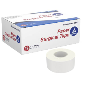 dynarexÂ® Paper Medical Tape, 1 Inch x 10 Yard, White