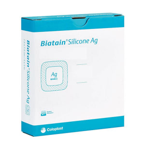 Coloplast BiatainÂ® Ag Calcium Alginate Dressing with Silver, 6 x 6 Inch