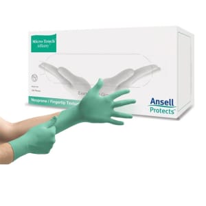 Ansell Micro-TouchÂ® AffinityÂ® Polychloroprene Exam Glove, Small, Green