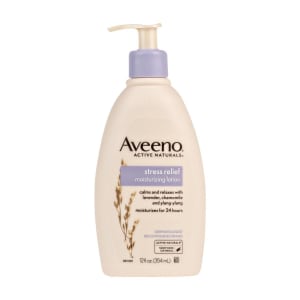 J & J Sales Hand and Body Moisturizer AveenoÂ® Stress Relief 12 oz. Pump Bottle Lavender Scent Lotion