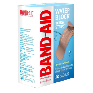J & J Sales Band-AidÂ® Water Block Tough Strips Bandages 1 x 3.25 Inch