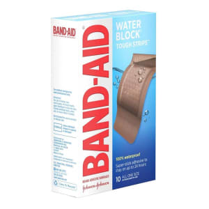 J & J Sales Band-AidÂ® Water Block Tough Strips Adhesive Bandages, 1.75 x 4 Inch