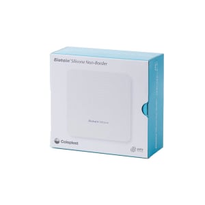 Coloplast Foam Dressing BiatainÂ® Silicone Non-Border 4 X 4 Inch Without Border Film Backing Silicone Face Square Sterile