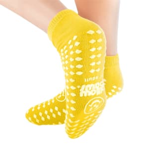 Principle Business Enterprises Pillow PawsÂ® Yellow Risk AlertÂ® Terriesâ„¢ Slipper Socks, Adult