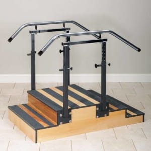 Clinton Industries Training Staircase SelectÂ® Series Two-Sided 34 X 54 Inch Overall, 12 X 24 X 30 Inch Platform, 6 X 10 X 30 Inch 2 Steps, 4 X 10 X 30 Inch 3 Steps