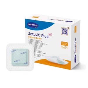 Hartmann ZetuvitÂ® Plus Silicone Border Super Absorbent Dressing, 3 x 3 Inch