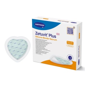Hartmann ZetuvitÂ® Plus Silicone Border Super Absorbent Dressing, 7 x 7 Inch Sacral
