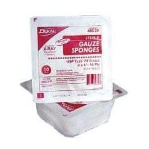 Dukalâ„¢ Sterile USP Type VII X-Ray Detectable Gauze Sponge, 4 x 4 Inch, 16-Ply