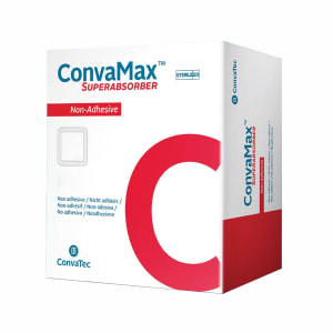 ConvaTec ConvaMaxâ„¢ Superabsorber Silicone Adhesive with Border Foam Dressing, 4 x 4 Inch