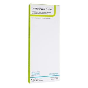 Sion Brands LLC ComfortFoamâ„¢ Bordered Foam Wound Dressing w/ Soft Silicone Adhesive, 4 x 12 Inch