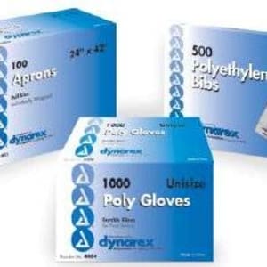 dynarexÂ® Slipover Lap Bib, Polyethylene / Tissue, White