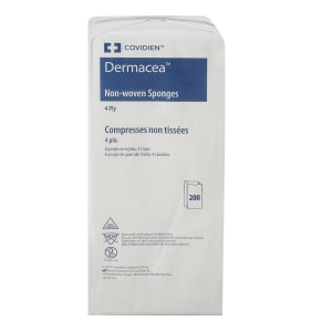 Cardinal Dermaceaâ„¢ Nonwoven Sponge, 3 x 3 Inch, 4-Ply