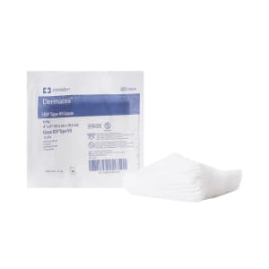 Cardinal Dermaceaâ„¢ Sterile USP Type VII Gauze Sponge, 4 x 4 Inch, 12-Ply