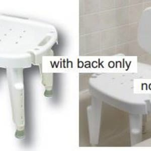 Fabrication Enterprises Shower Chair Fabrication Enterprises Without Arms Plastic Frame Removable Backrest 22 Inch Seat Width 300 lbs. Weight Capacity