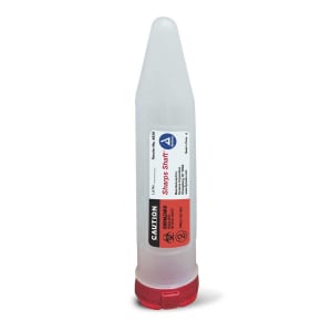 Dynarex Pocket Shuttle Sharps Container DynarexÂ® Red Base 1.22 D X 6.37 L Inch Vertical Entry 6 Needles