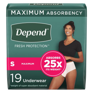 Kimberly Clark DependÂ® Fresh Protectionâ„¢ Women's Maximum Absorbency Underwear, Small