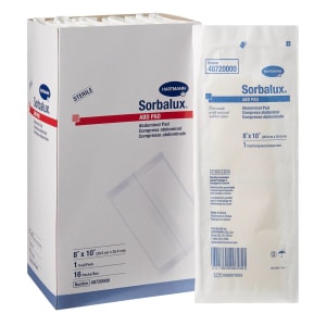Hartmann SorbaluxÂ® ABD Sterile Abdominal Pad, 8 x 10 Inch, One-Ply