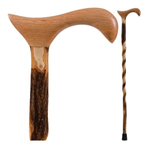 Mabis Healthcare Brazosâ„¢ Twisted Hickory Cane, 37-Inch Height