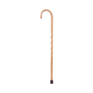 Mabis Healthcare Brazosâ„¢ Twisted Tan Oak Crookneck Cane, 37-Inch Height