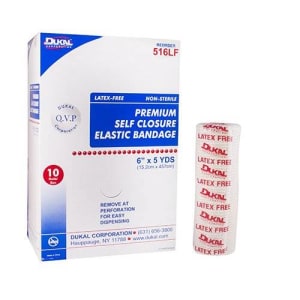 Dukalâ„¢ Double hook-and-loop closure Elastic Bandage, 6 Inch x 5 Yard