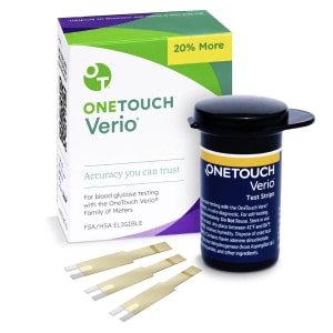 LifeScan Blood Glucose Test Strips OneTouchÂ® VerioÂ® 50 Strips per Pack For OneTouchÂ® VerioÂ® Family of Meters