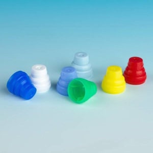 Globe Scientific Multi-Fit Plug Cap Red For 10 mm, 12 mm, 13 mm and 16 mm Tubes