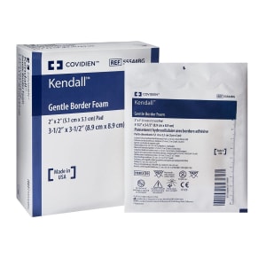Cardinal Kendallâ„¢ Gentle Foam, 5.1 x 5.1 centimeter pad, 8.9 x 8.9 centimeter