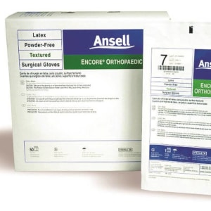 Ansell EncoreÂ® Latex Ortho Surgical Glove, Size 7.5, Brown