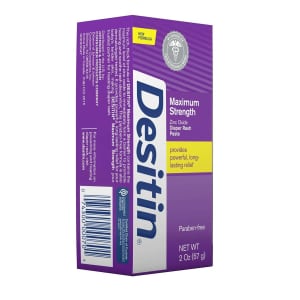 J & J Sales DesitinÂ® 40% Zinc Oxide Diaper Rash Ointment Maximum Strength Paste, 2 oz. Tube