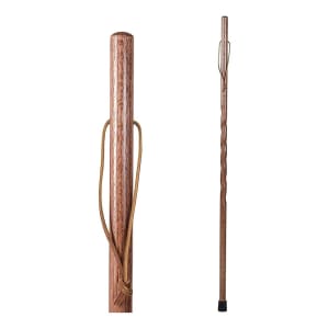 Mabis Healthcare Brazosâ„¢ Twisted Oak Backpacker Handcrafted Walking Stick, 48-Inch Height