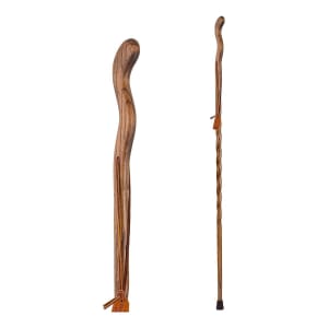 Mabis Healthcare Brazosâ„¢ Twisted Oak Ergonomic Fitness Handcrafted Walking Stick, 55-Inch