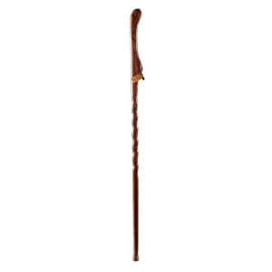 Mabis Healthcare Brazosâ„¢ Twisted Oak Hitchhiker Handcrafted Walking Stick, 48-Inch, Red